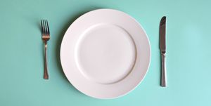 Directly Above Shot Of Empty Plate On Table