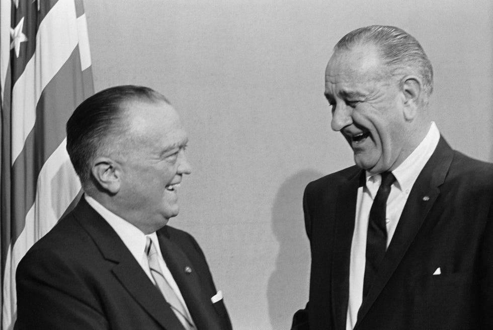 j edgar hoover and lyndon baines johnson