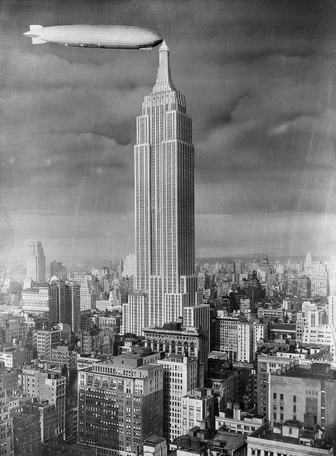 Dirigible Docked at Empire State Building