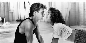 patrick swayze and jennifer grey in a scene from the film dirty dancing,