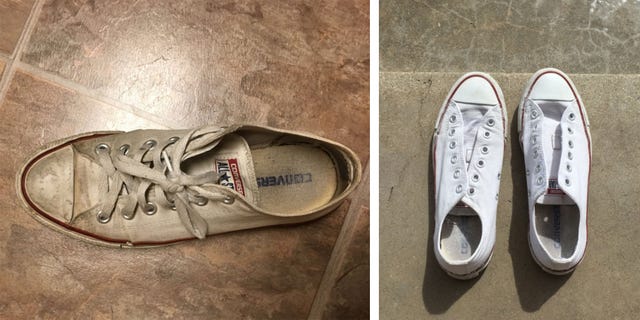 how to clean white converse with vinegar