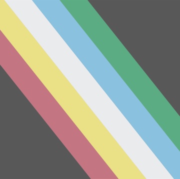 disability pride flag grey background, with stripes going from the top left corner to the bottom right corner the stripes are light red light yellow white light blue and light green