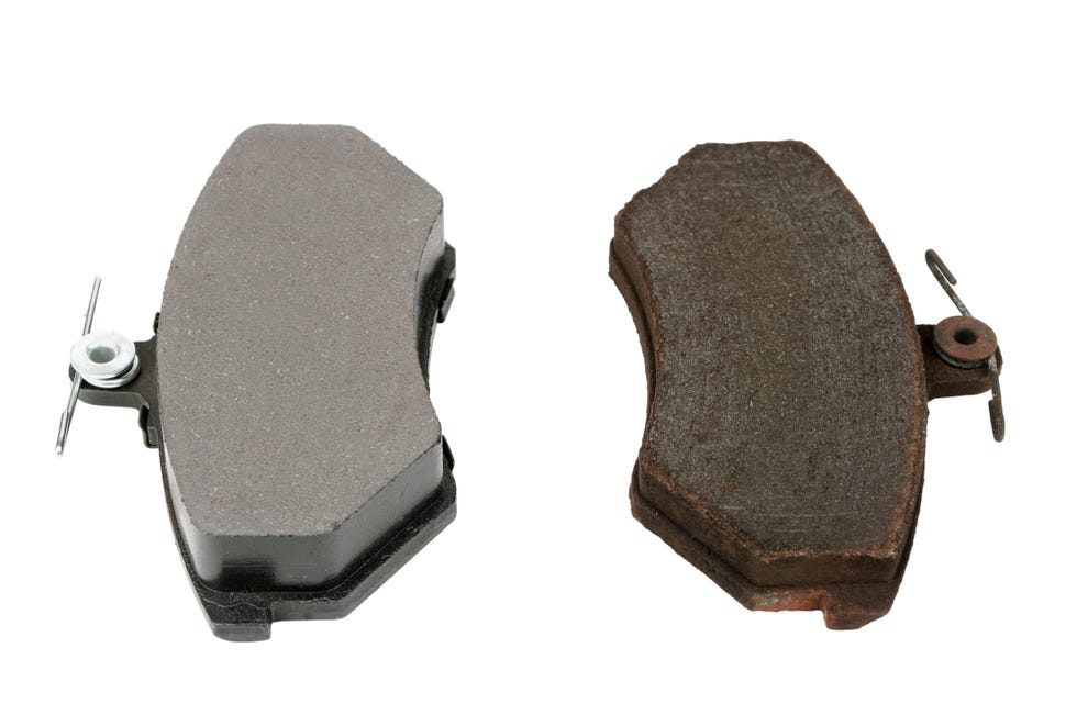 disc brake pads old and new