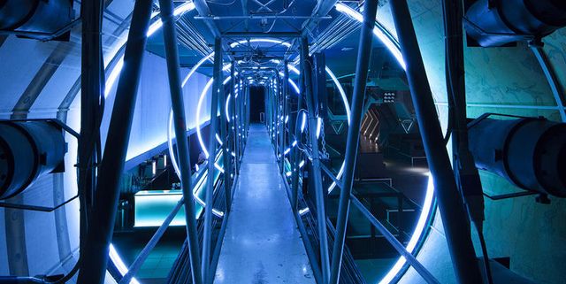 Blue, Architecture, Symmetry, Electric blue, Space, Aerospace engineering, Electricity, 