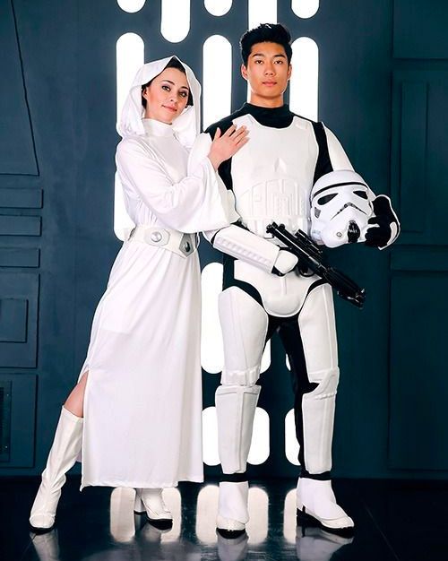 disfraz de pareja princesa leia y storm trooper