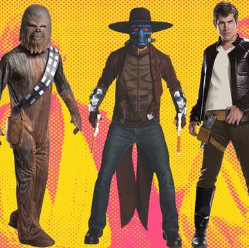 disfraces de personajes de star wars para halloween chewbacca, cad bane y poe dameron