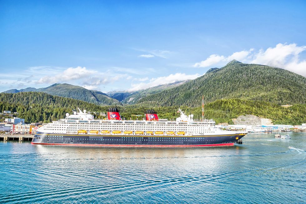 disney cruise ship docked in ketchikan, alaska