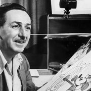 Walt Disney drawing Mickey Mouse