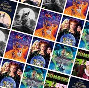 a collection of movie posters showing zombies hocus pocus the haunted mansion and more