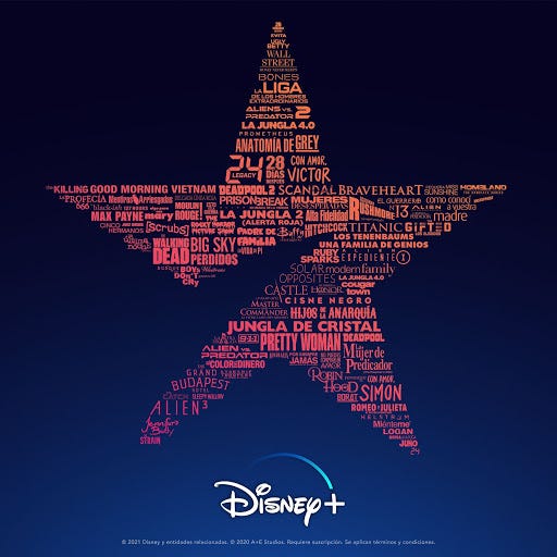 catálogo completo de disney plus star en españa