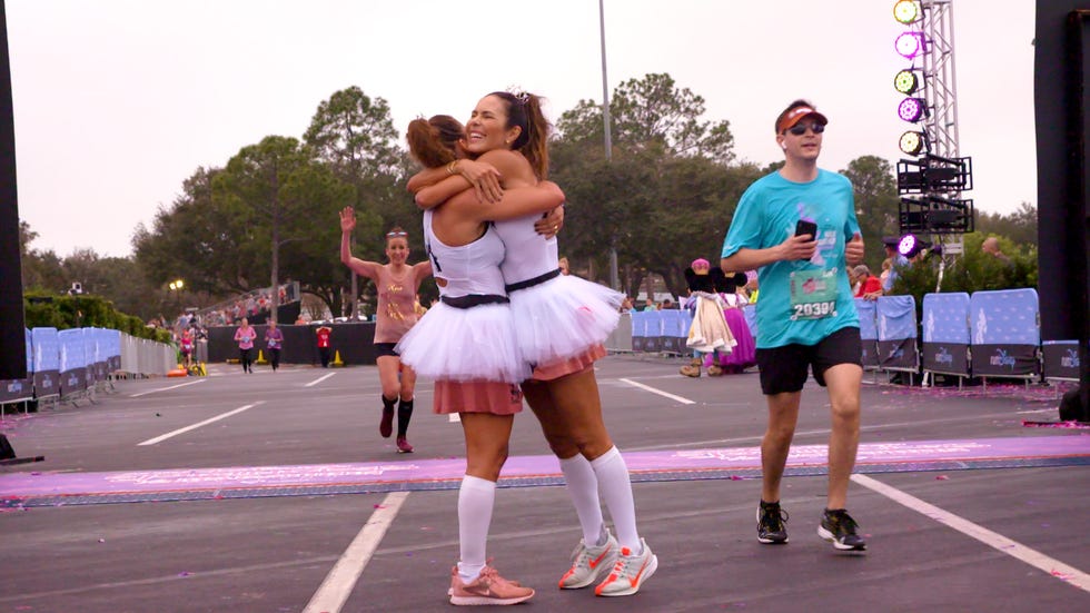 Pink, Running, Marathon, Recreation, Long-distance running, Individual sports, Athletics, Exercise, Athlete, Footwear, 