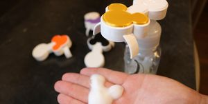 disney soap dispenser, soap attachment mickey mouse shape