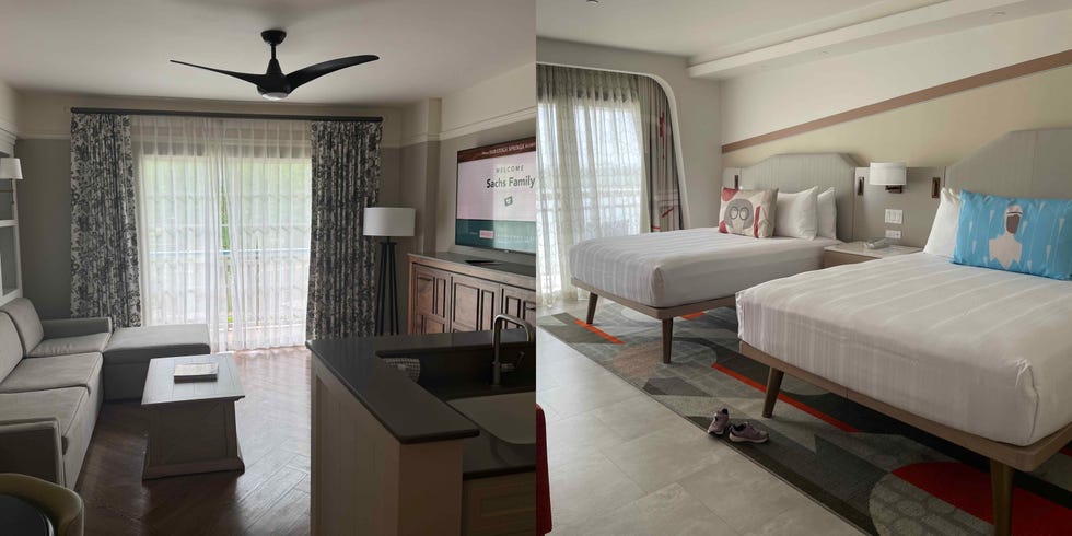 best disney world hotels - how to choose your room interior of a hotel room featuring a living area and sleeping space