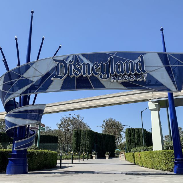 anaheim, ca   october 02 the harbor blvd entrance to the disneyland resort sits empty in anaheim, ca, on friday, october 2, 2020 photo by jeff gritchenmedianews grouporange county register via getty images