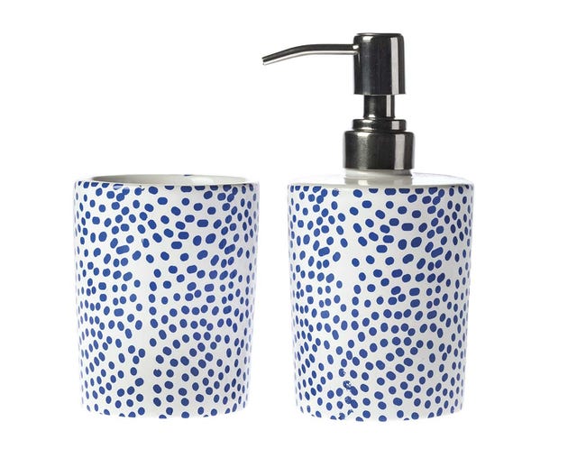 Dispensador de jabón y vaso