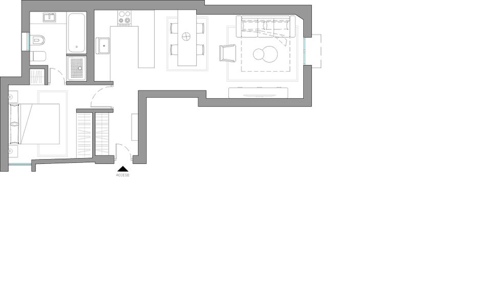 Plano de distribución del apartamento