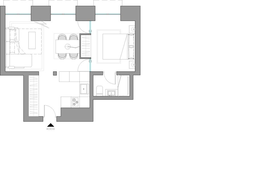Plano de distribución del apartamento