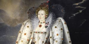 london, england   september 29, 2017  a circa 1592 portrait of england's queen elizabeth i 1533 1603 by marcus gheeraerts the younger is on display at the national portrait gallery in london, england the painting, known as 'the ditchley portrait', was produced for sir henry lee, who had served as the queen's champion from 1559 90 it probably commemorates an elaborate symbolic entertainment that lee organized for the queen in 1592 photo by robert alexandergetty images