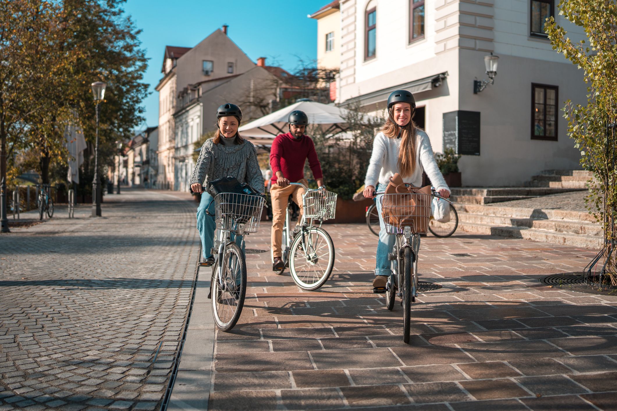 Adult learning to ride a bike sale