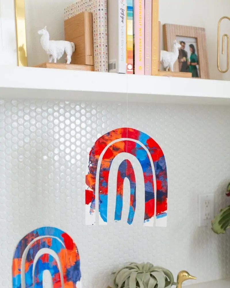 DIY 4th of July decorations, 4th of July rainbow