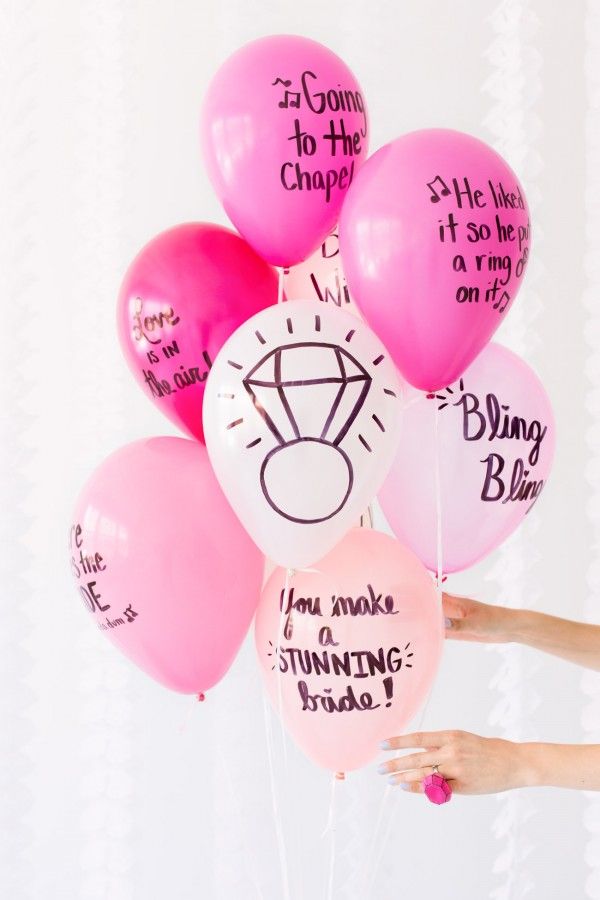 diy balloon wishes engagement party ideas