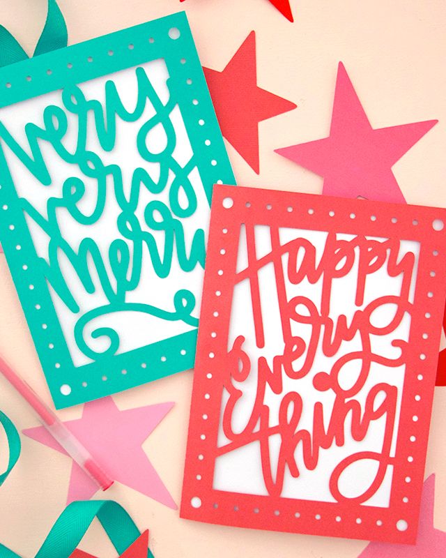 diy christmas cards cut outs