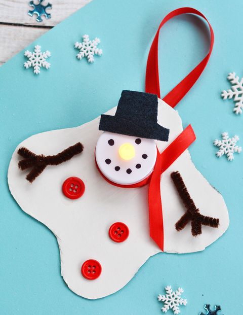diy christmas cards   melted snowman