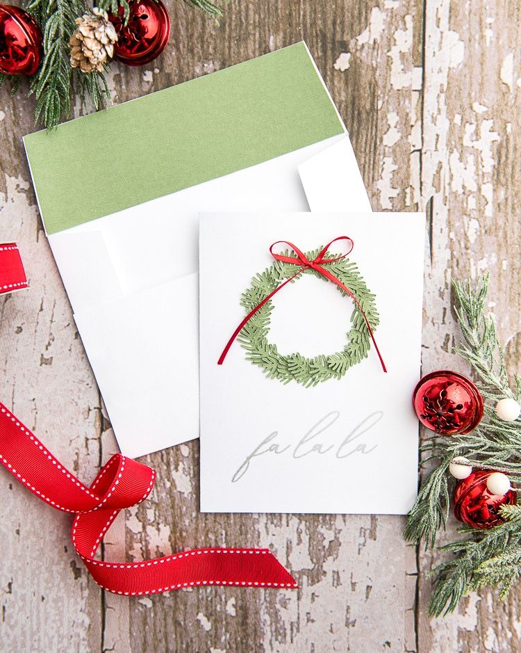 diy christmas cards paper wreath