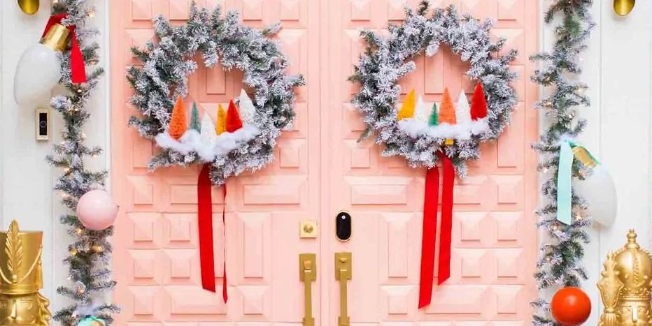 diy christmas door decorations
