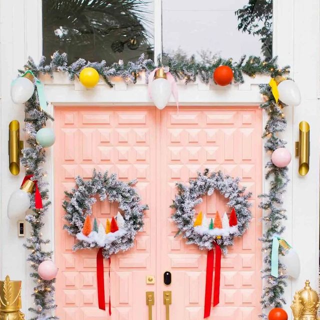 55 Best Christmas Door Decorations 2024 - Front Door Holiday Decor