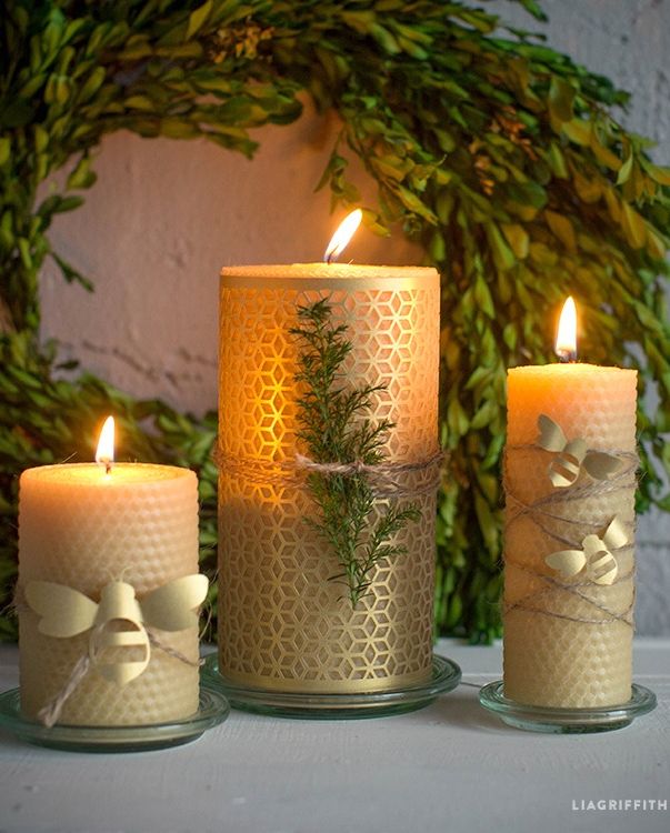 diy christmas gifts beeswax candles