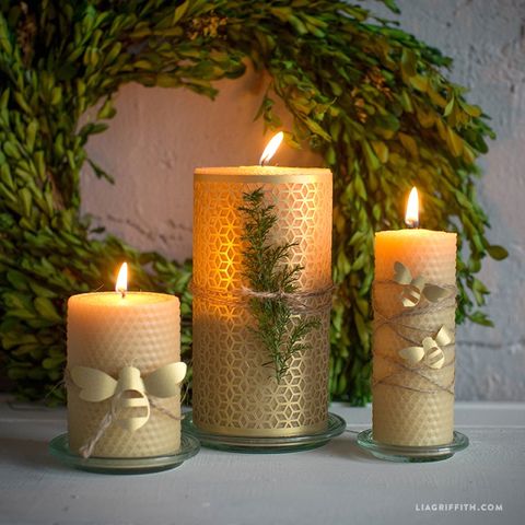 diy christmas gifts beeswax candles