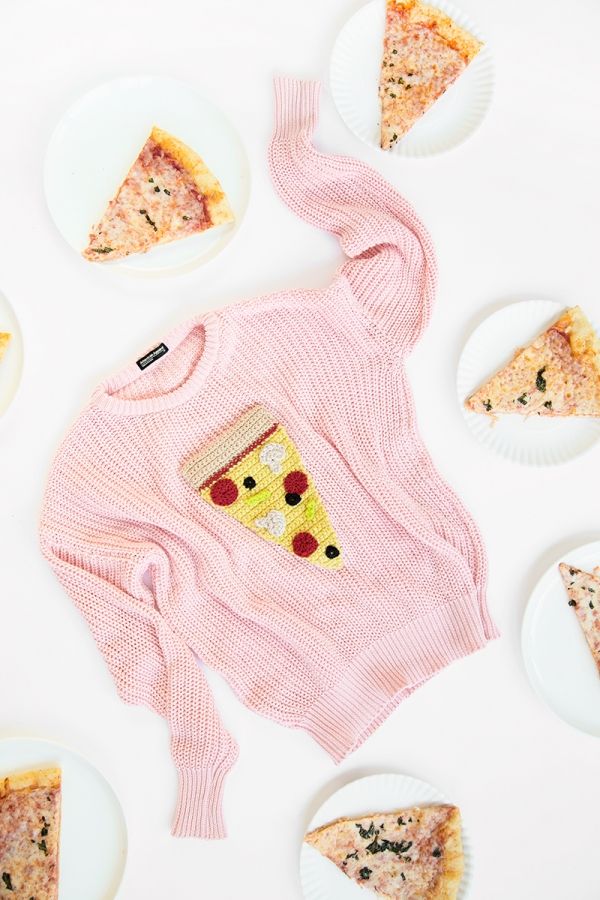 diy christmas gifts crochet pizza sweater