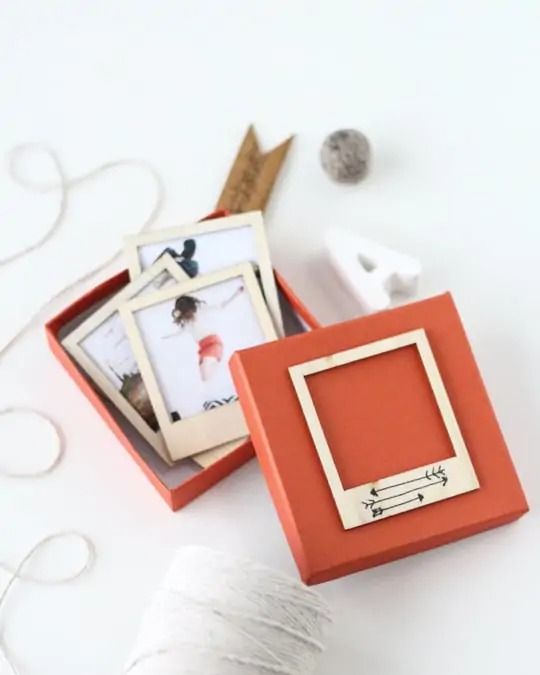 diy christmas gifts wooden polaroid gift set