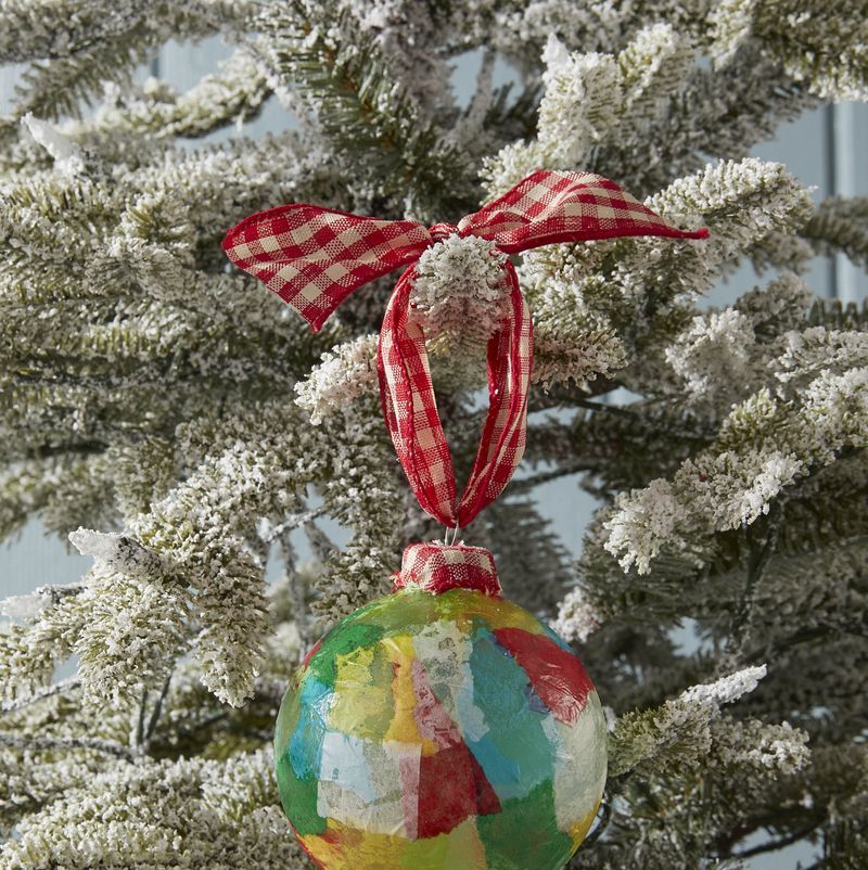 4” Country Fabric Ball Christmas Ornaments - Decorator's Warehouse