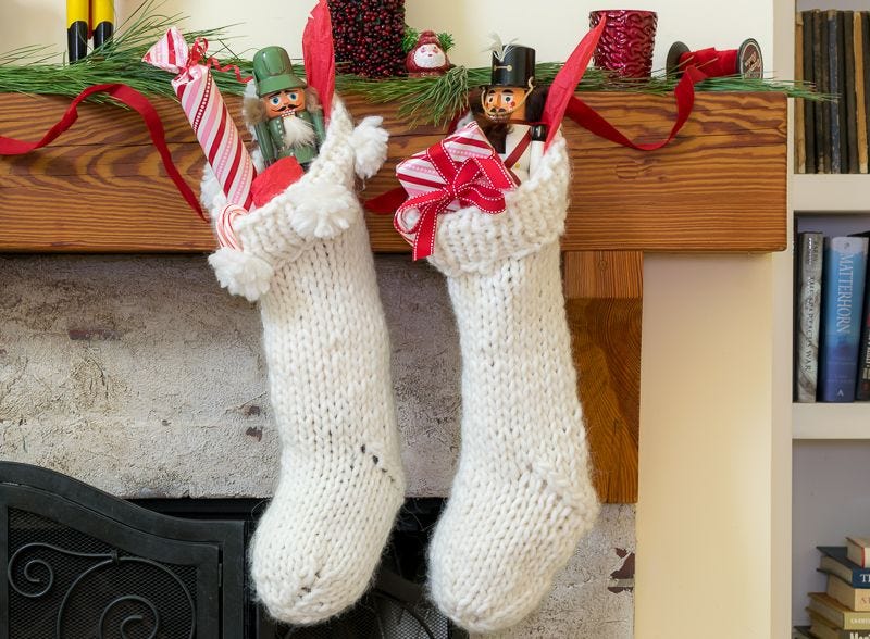 Handmade Knitted Christmas Stockings 4979