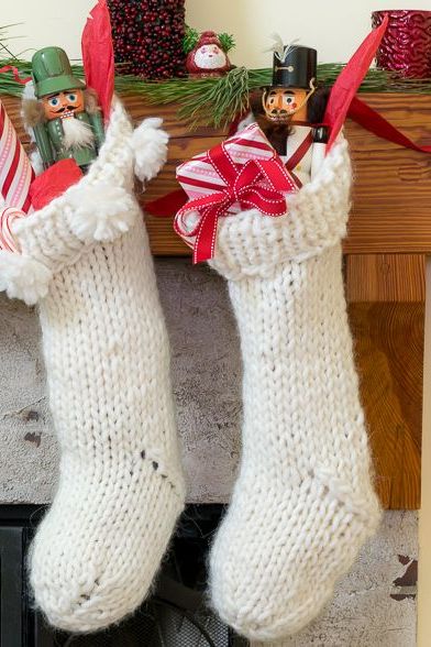 stocking decorating ideas chunky knit stocking