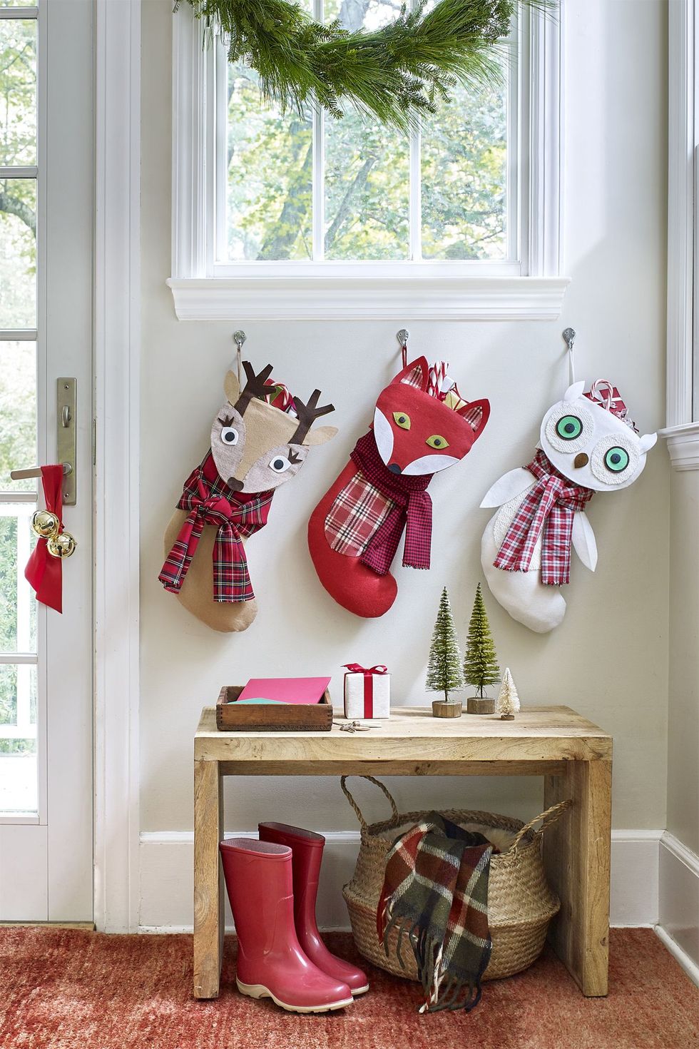 stocking decorating ideas  woodland creatures stockings