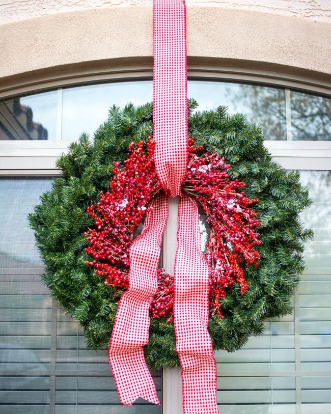 Christmas Sprigs Wreath, Christmas Grapevine Wreath, Winter Wreath, Front  Door Wreath, Red and White Wreath, Elegant Wreath, Christmas Decor 