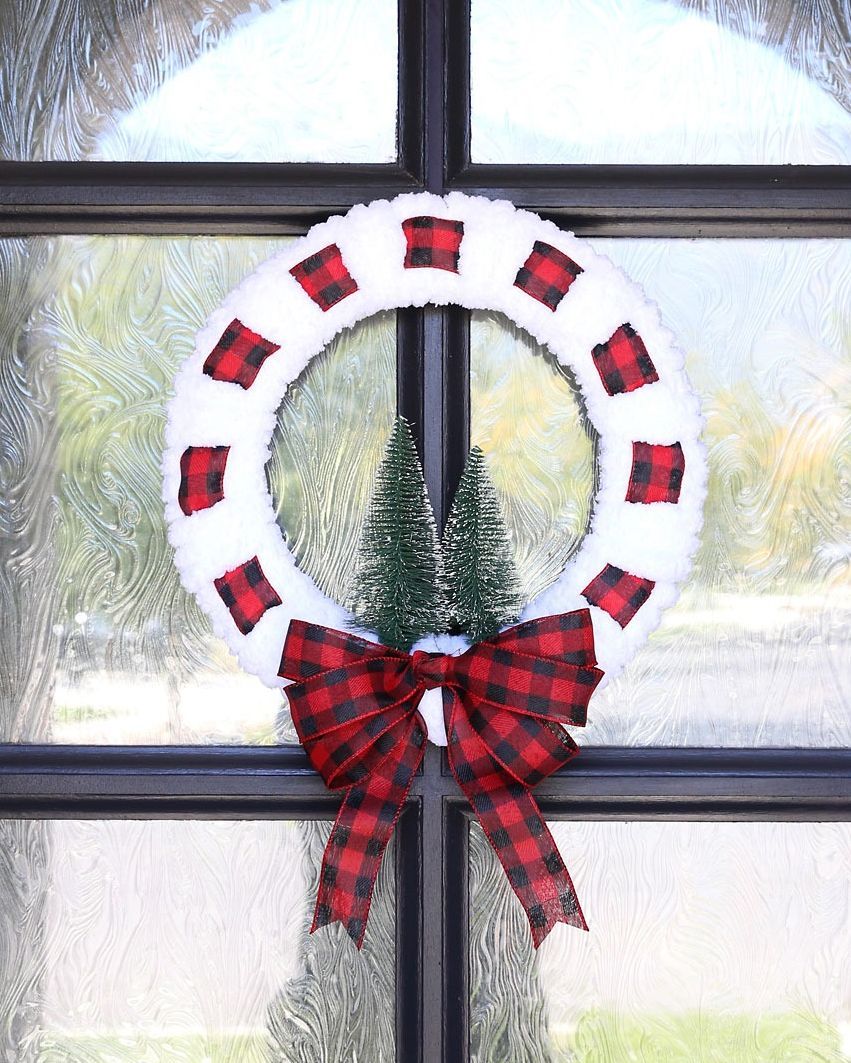 DIY Ribbon Wreath for Christmas - Crafting Cheerfully