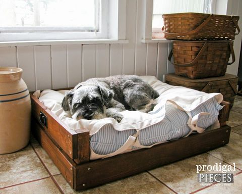 diy dog bed wood, dog crate, dog bed, pet bed