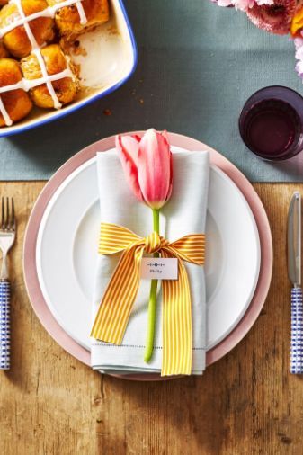 easy easter crafts — ribbon place setting