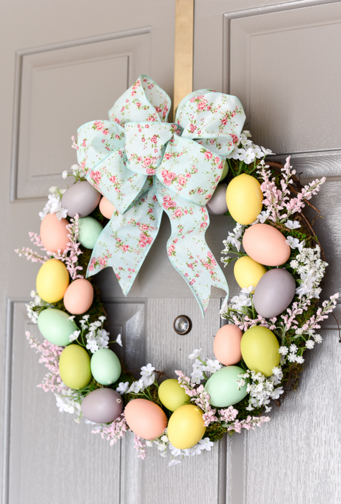 Easter Wreath, Happy Easter, Pastel Colors Wreath, Bunny Wreath, Easter outlet Decor, Easter Eggs