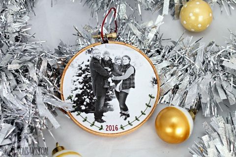 DIY Embroidered Photo Ornament