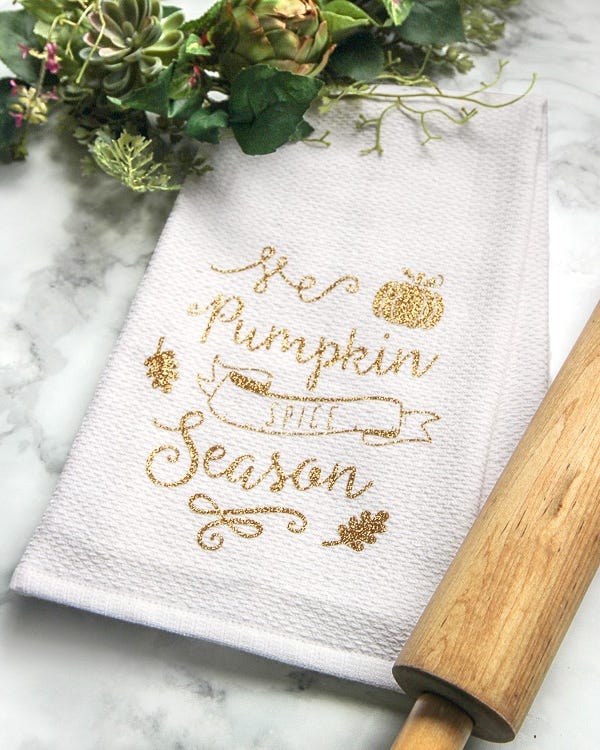 diy fall decor fall tea towel