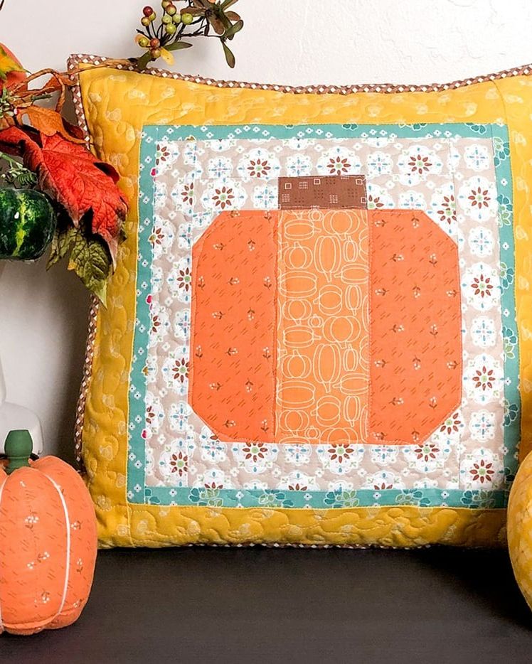 DIY Autumn Decoration Patchwork Pumpkin Pillow