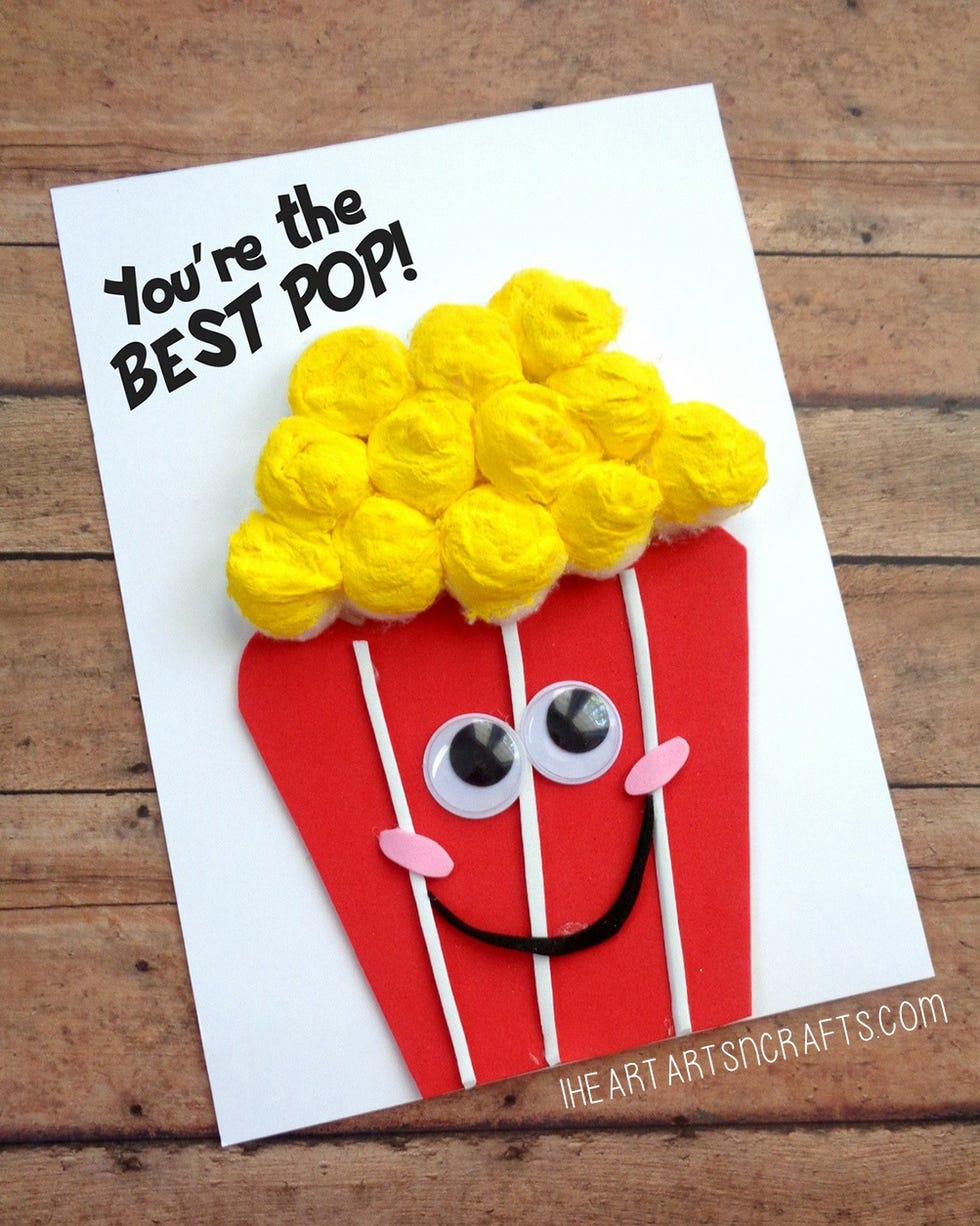 diy fathers day cards 'you’re the best pop' popcorn card