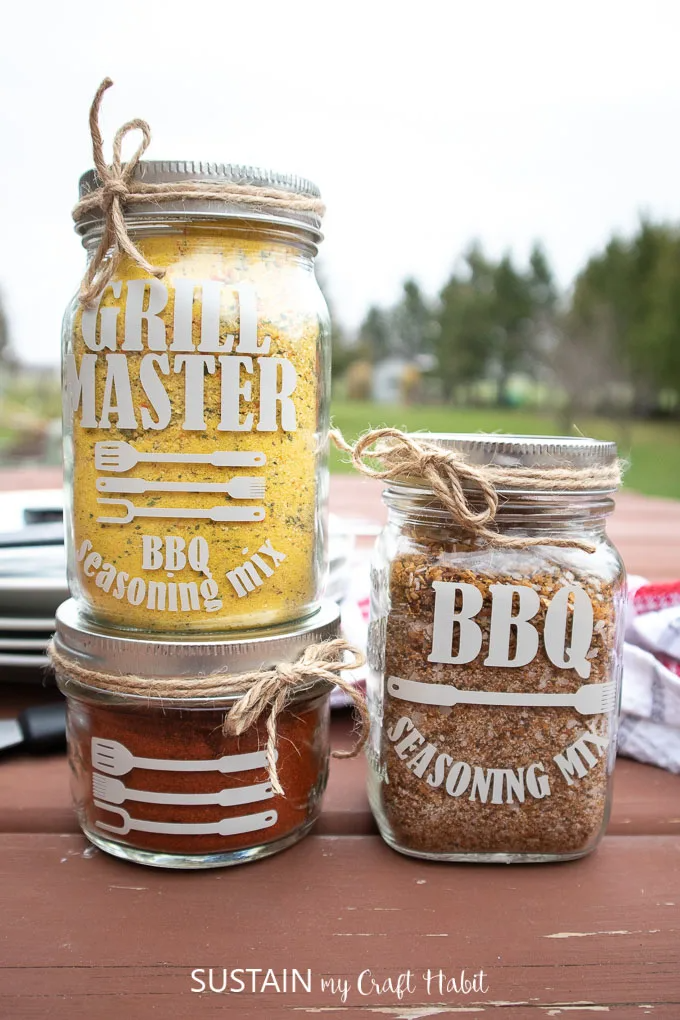 DIY Father's Day Gift Seasoning Mix Jar