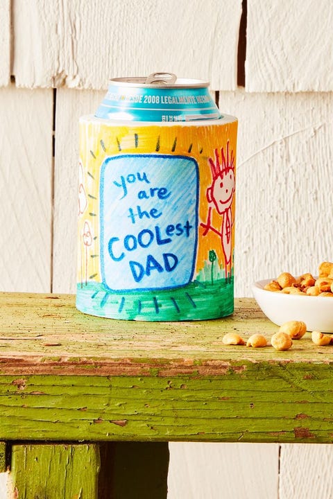 diy fathers day gifts kid artwork koozie