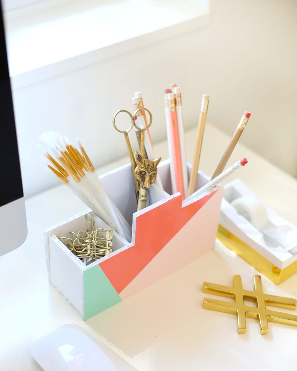 DIY Gift Color Block Desk Organizer for Mom